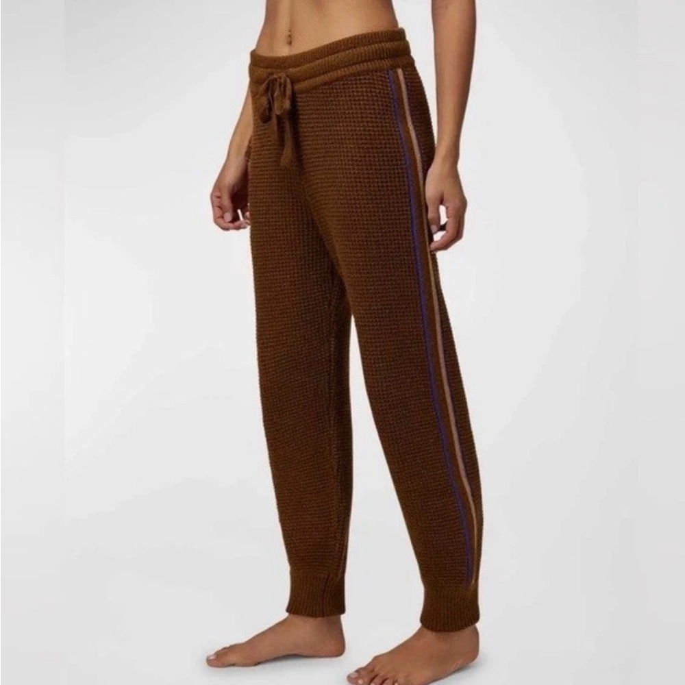 Spiritual Gangster Stripe Waffle Joggers Size L